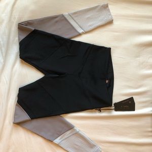 Lurv purple black and gray colorblock legginga